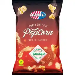 Jumbo JIMMY's Sweet Chili BBQ Popcorn with Tabasco Brand Seasoning 90 g aanbieding