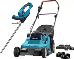 Coolblue Makita DLM432PT incl. 5,0 Ah Accu (2x) + Makita DUH523Z + 5,0 Ah 18V Accu (2x) aanbieding