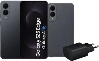 Coolblue Samsung Galaxy S25 Edge 512GB Zwart 5G + Accessoirepakket aanbieding