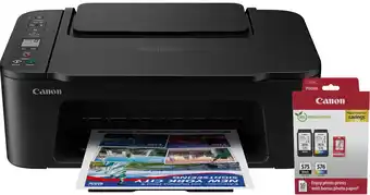 Coolblue Canon PIXMA TS3750i + 1 set extra cartridges + fotopapier aanbieding