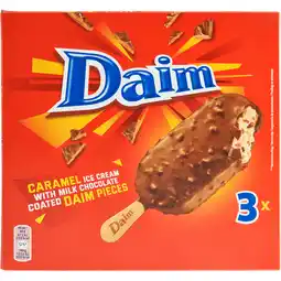 Jumbo Daim Caramel Ice Cream with Milk Chocolate Coated Daim Pieces 3 Stuks aanbieding