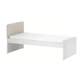 IKEA SlÄkt Bedframe, inclusief hoofdeinde/vissle beige, 90x200 cm aanbieding