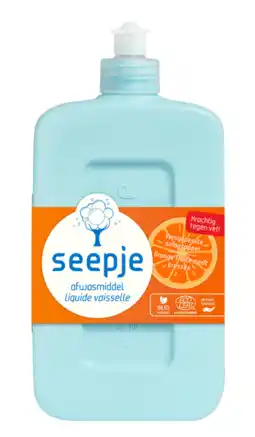 De Online Drogist Seepje Afwasmiddel Sinaasappel 500ML aanbieding