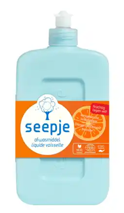 De Online Drogist Seepje Afwasmiddel Sinaasappel 500ML aanbieding