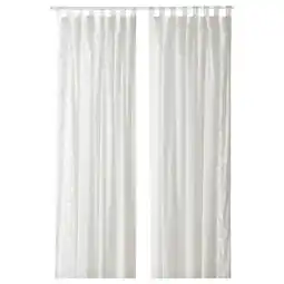 IKEA TulkÖrtsfly Vitragegordijnen, 1 paar, borduursel blad/met lusbovenkant, 145x300 cm aanbieding