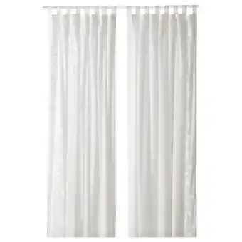 IKEA TulkÖrtsfly Vitragegordijnen, 1 paar, borduursel blad/met lusbovenkant, 145x300 cm aanbieding