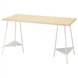 IKEA Mittcirkel / tillslag Bureau, levendige dennen/wit, 140x60 cm aanbieding