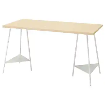IKEA Mittcirkel / tillslag Bureau, levendige dennen/wit, 140x60 cm aanbieding