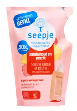 De Online Drogist Seepje Wasverzachter Sandelhout Perzik Navulling 750ML aanbieding