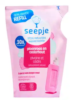 De Online Drogist Seepje Wasverzachter Pioenroos Cederhout Navulling 750ML aanbieding