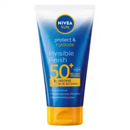 De Online Drogist Nivea Sun Protect & Hydrate Invisible Finish Zonnemelk Spf 50+ 150ML aanbieding