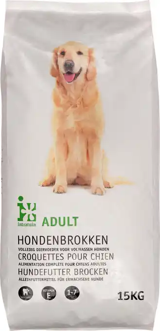Intratuin Intratuin hondenbrokken adult 15 kg aanbieding