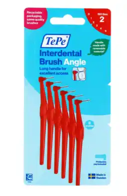 De Online Drogist TePe Interdental Brush Angle Rood ISO Size 2 6ST aanbieding