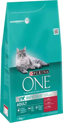 Intratuin Purina One Adult rund met verse groente 1,5 kg aanbieding