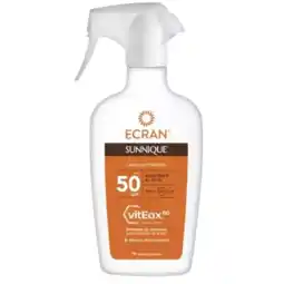 De Online Drogist Ecran Sunnique Zonnebrand Melk Spray SPF50 270ML aanbieding