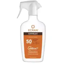 De Online Drogist Ecran Sunnique Zonnebrand Melk Spray SPF50 270ML aanbieding