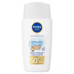 De Online Drogist Nivea Sun Ultra Light Daily Fluide Medium Tinted Spf 50+ 40ML aanbieding