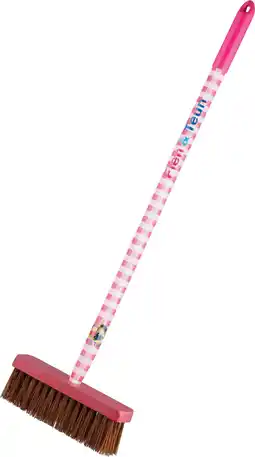 Intratuin Fien & Teun kinderbezem roze 75 x 23 x 5 cm aanbieding