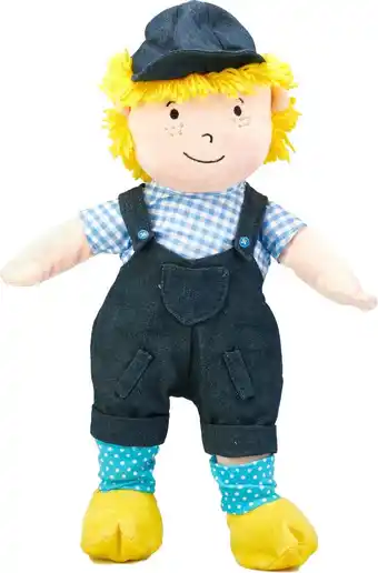 Intratuin Bambolino Toys knuffel Fien & Teun teun blauw 20 x 10 x 45 cm aanbieding