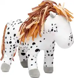 Intratuin Bambolino Toys knuffel Fien & Teun stip de pony wit / bruin 20 x 10 x 26 cm aanbieding