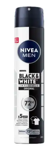 De Online Drogist Nivea Men Black & White Anti-transpirant Spray 200ML aanbieding