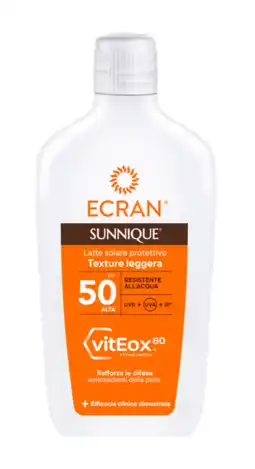 De Online Drogist Ecran Sunnique Zonnebrand Melk SPF50 200ML aanbieding