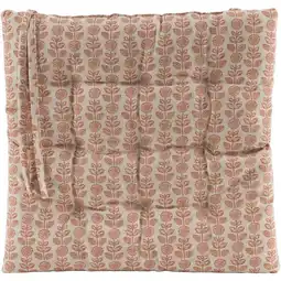Leen Bakker Zitkussen Elsie - zalmroze - 40x40x5 cm - Leen Bakker aanbieding