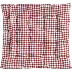 Leen Bakker Zitkussen Thierry - donkerrood - 40x40x5 cm - Leen Bakker aanbieding