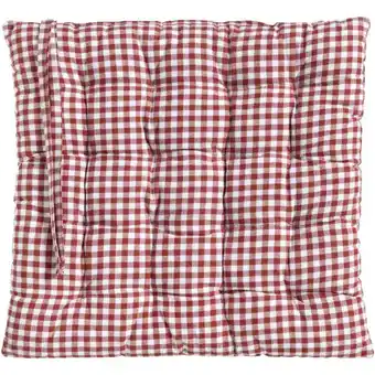 Leen Bakker Zitkussen Thierry - donkerrood - 40x40x5 cm - Leen Bakker aanbieding