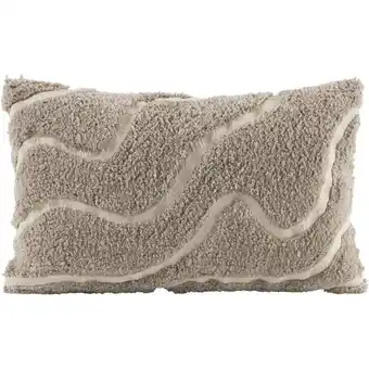 Leen Bakker Sierkussen Guust - grijs/wit - 30x50 cm - Leen Bakker aanbieding