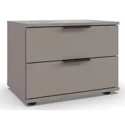 Leen Bakker Nachtkastje Dex - grijs - 40x52x38 cm - Leen Bakker aanbieding
