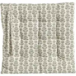 Leen Bakker Zitkussen Elsie - groen - 40x40x5 cm - Leen Bakker aanbieding