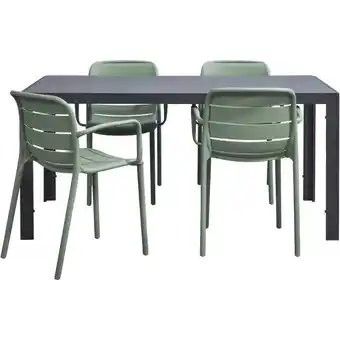Leen Bakker Tuinset Savoie Nice - groen - 5-delig - 160 cm - Leen Bakker aanbieding