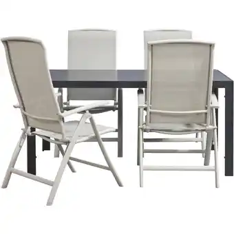 Leen Bakker Tuinset Savoie Cannes - zandkleur - 5-delig - 160 cm - Leen Bakker aanbieding