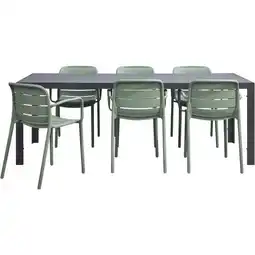 Leen Bakker Tuinset Savoie Nice - groen - 7-delig - 215 cm - Leen Bakker aanbieding