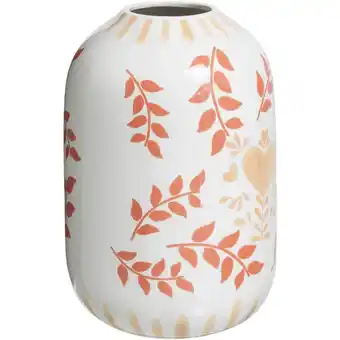 Leen Bakker Vaas Cherie - off-white - keramiek - 25xØ16 cm - Leen Bakker aanbieding
