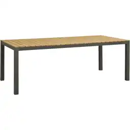 Leen Bakker Tuintafel Toulon - antraciet - 74x212x100 cm - Leen Bakker aanbieding