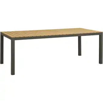 Leen Bakker Tuintafel Toulon - antraciet - 74x212x100 cm - Leen Bakker aanbieding