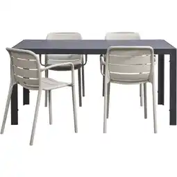 Leen Bakker Tuinset Savoie Nice - zand - 5-delig - 160 cm - Leen Bakker aanbieding