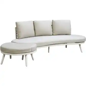 Leen Bakker Loungebank Istres - zand - 88x205x68 cm - Leen Bakker aanbieding