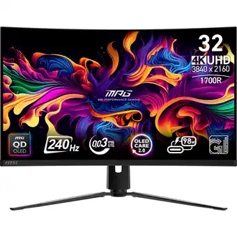 MediaMarkt MSI Mpg 321curx Qd-oled - 31.5 Inch 3840 X 2160 (ultra Hd 4k) 0.03 Ms 240 Hz aanbieding