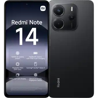 MediaMarkt XIAOMI Redmi Note 14 - 4G - Midnight Zwart + Redmi Buds 6 Lite Zwart - 128 GB Zwart aanbieding
