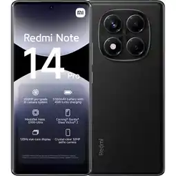 MediaMarkt XIAOMI Redmi Note 14 Pro - 4G - Midnight Zwart + Redmi Buds 6 - Zwart - 256 GB Zwart aanbieding