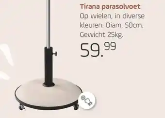 Coppelmans Tirana parasolvoet aanbieding