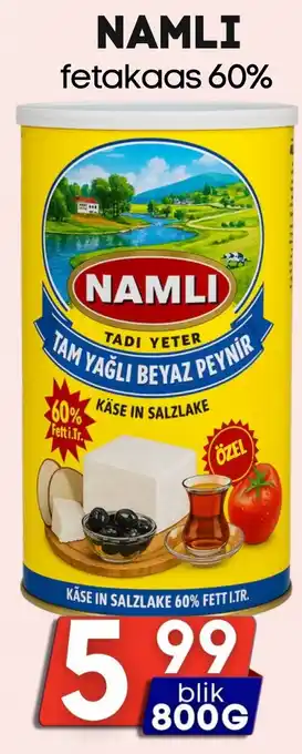 Özbaktat Supermarkt Namli fetakaas 60% aanbieding