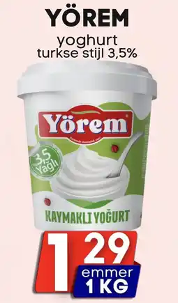Özbaktat Supermarkt Yörem yoghurt turkse stijl 3,5% aanbieding