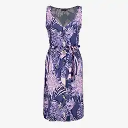 Scapino TwoDay dames jurk mouwloos met bloemenprint paars aanbieding