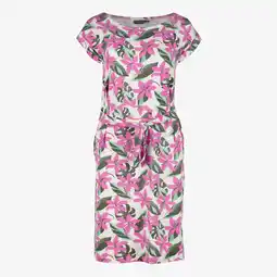 Scapino TwoDay dames jurk met bloemenprint beige roze aanbieding