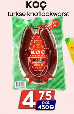 Özbaktat Supermarkt KOÇ turkse knoflookworst aanbieding