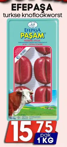 Özbaktat Supermarkt Efepaşa turkse knoflookworst aanbieding